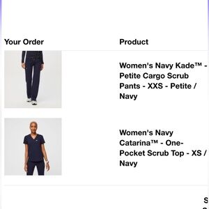 Figs Navy’s Scrub Top XS / Bottom PETITE XXS